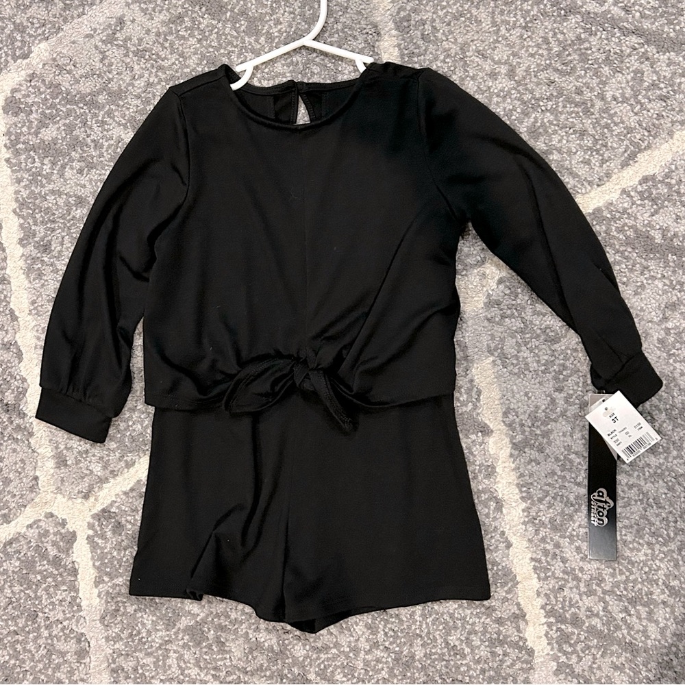 NWT black long sleeve romper